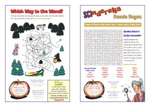 2 pages of the Scinderella Fun sheet