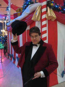 David as the Ringmaster at the Opening Ceremony